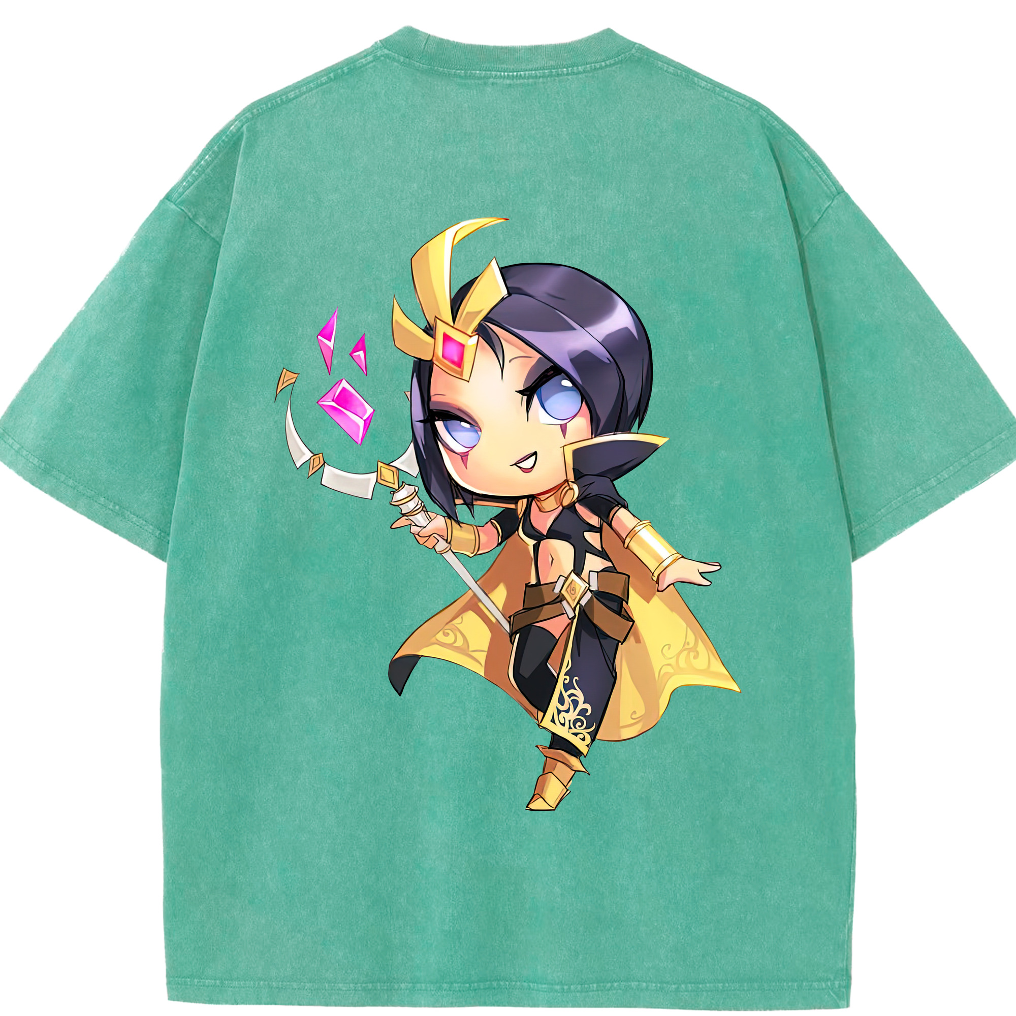 リーグ・オブ・レジェンド League of Legends LOL 綿100% ヴィンテージ風 半袖Tシャツ（背面プリント）
